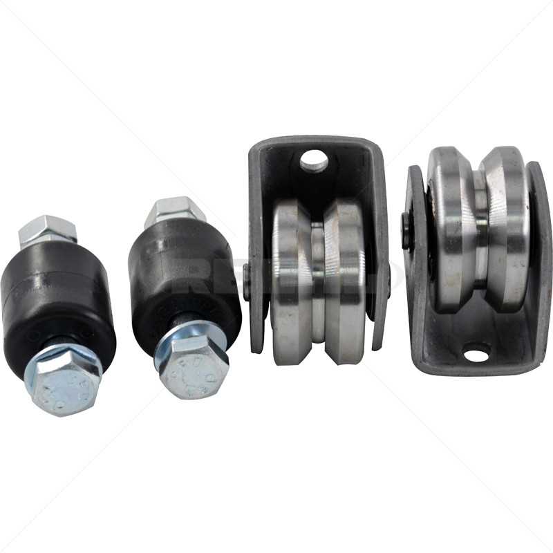 Gate Wheel Kit - 60mm - V-Profile (Premix concrete.)