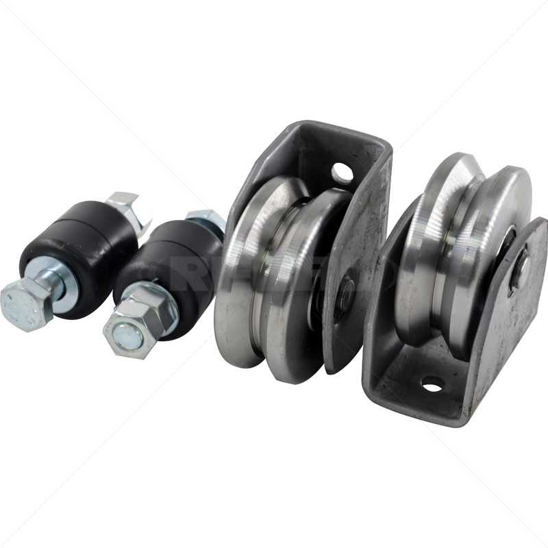 Gate Wheel Kit - 80mm - V-Profile (Drill bits)