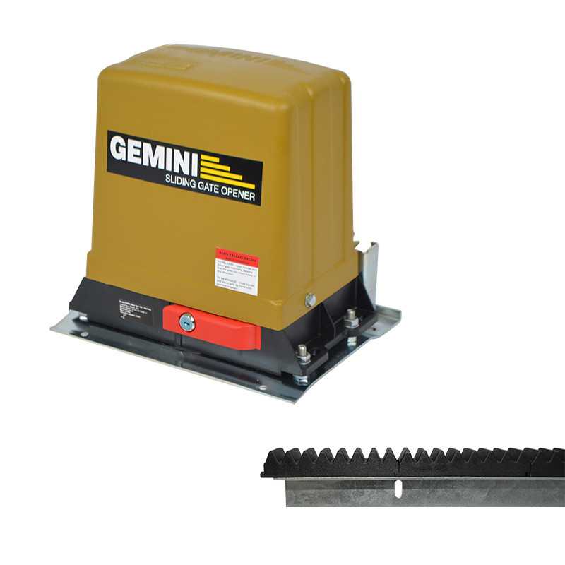 Gemini DC Slider with Base Plate + Battery + 2 x Tx3 + 4m Nylon Rack
