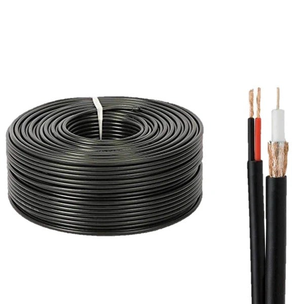 Generic Cable Coaxial RG59 100m Black 0.5mm