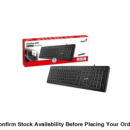 GENIUS USB SLIMSTAR 820 AI CO PILOT Keyboard Black *NEW* - Guards On Duty Shop