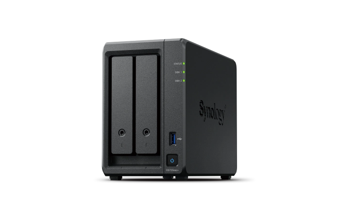 Synology DS725neo+ 2 Bay NAS AMD Ryzen R1600 2C CPU 4 GB NON-ECC RAM 1 x RJ-45 1GbE 1 x RJ-45 2.5GbE