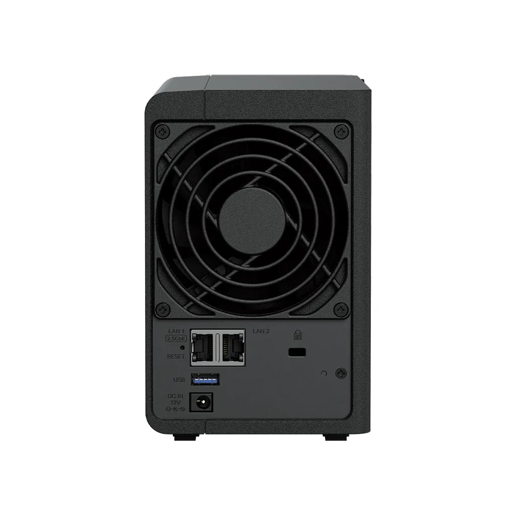Synology DS225+ 2 Bay Desktop NAS Intel Celeron J4125 4C 2GB soldered DDR4 non-ECC (one open RAM slot; max 6GB RAM)