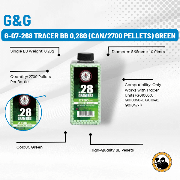 G-07-268TRACER BB 0.28G (CAN/2700 PELLETS) GREEN