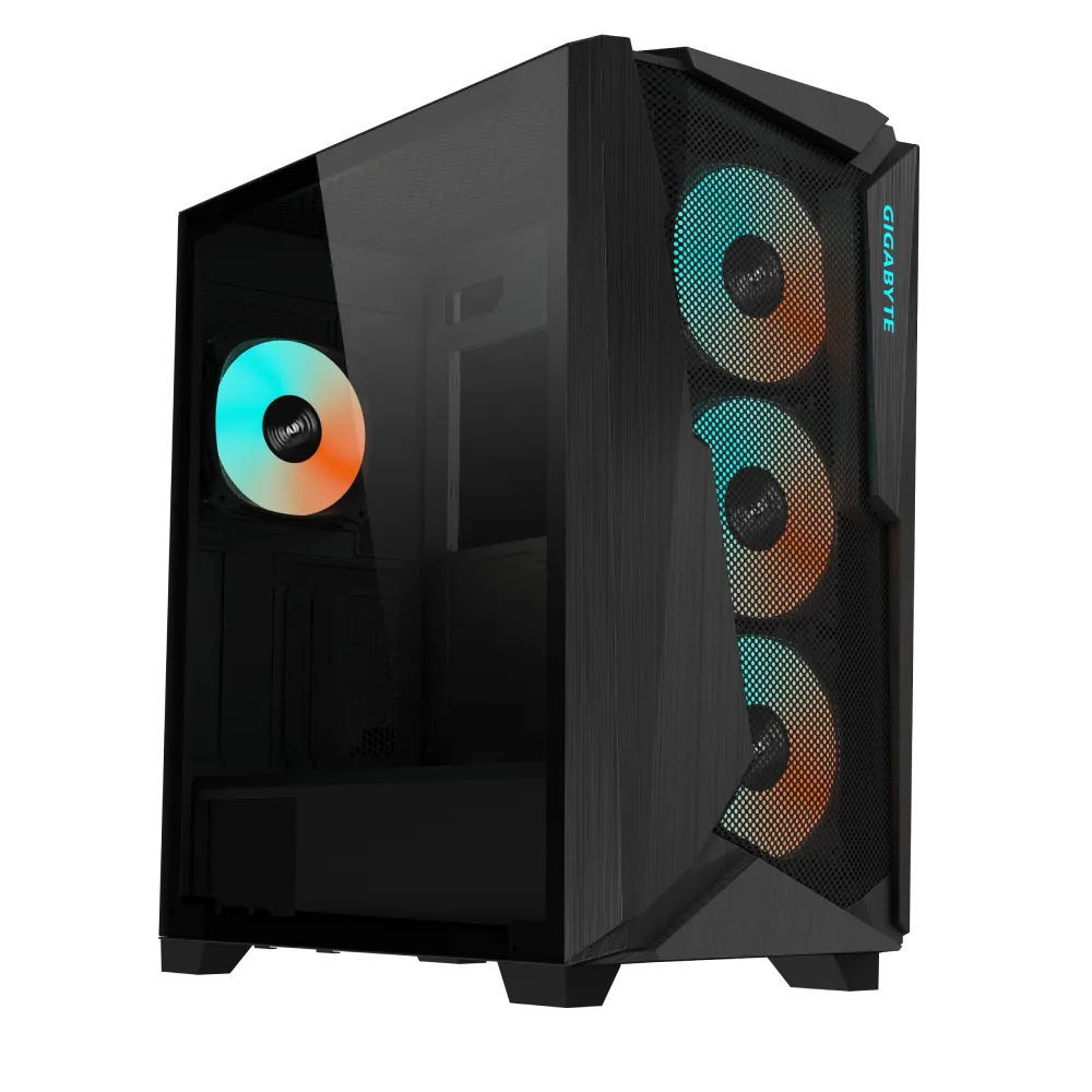 Gigabyte C301 Glass ATX Chassis; 2x 3.5'' | 2x 2.5'' Drive Bays; 360mm Radiator compatible; 4x 120mm fan incl; White