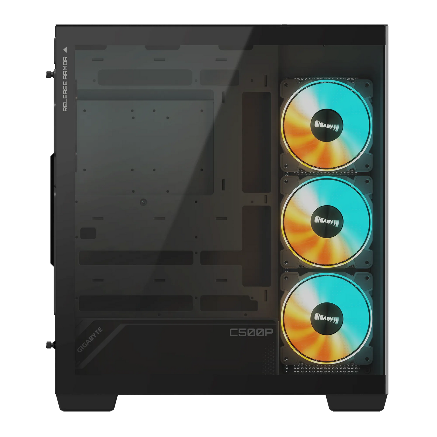 Gigabyte C500 Panoramic Stealth ATX Chassis; 1x 3.5'' | 2x 2.5'' Drive Bays; 360mm Radiator compatible; 4x 120mm ARGB fan incl;