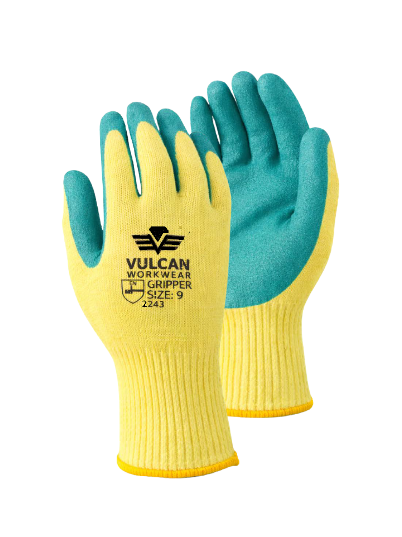 Vulcan Gripper Glove, Green/Yellow