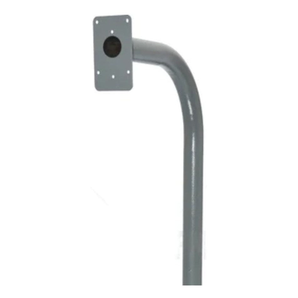 Gooseneck Pedestal for Gate Intercom and Keypad - Grey Powder Coated - No Base Plate