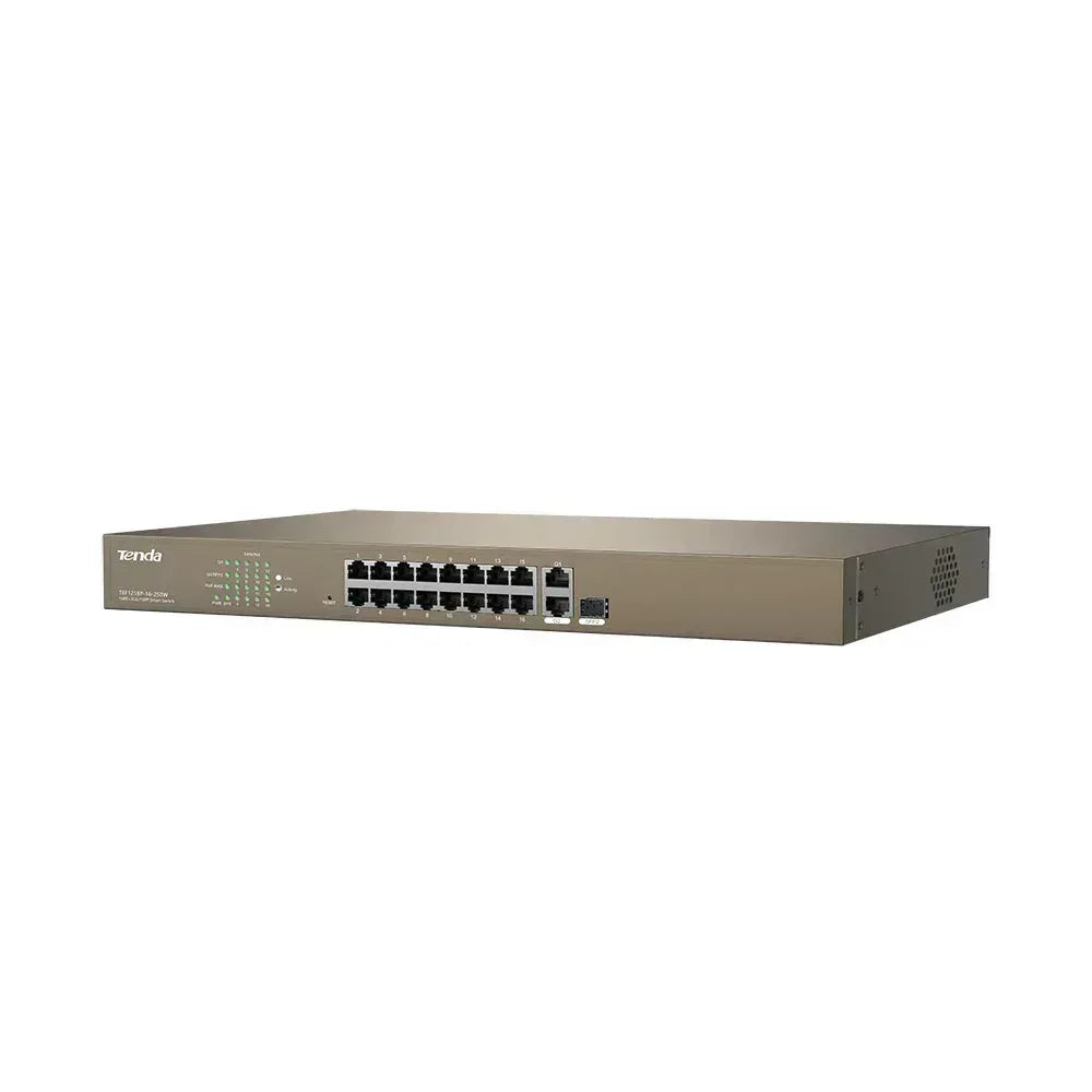 TENDA RACKMOUNT SMART SWITCH 10/100 16-PORT POE Guards On Duty Security