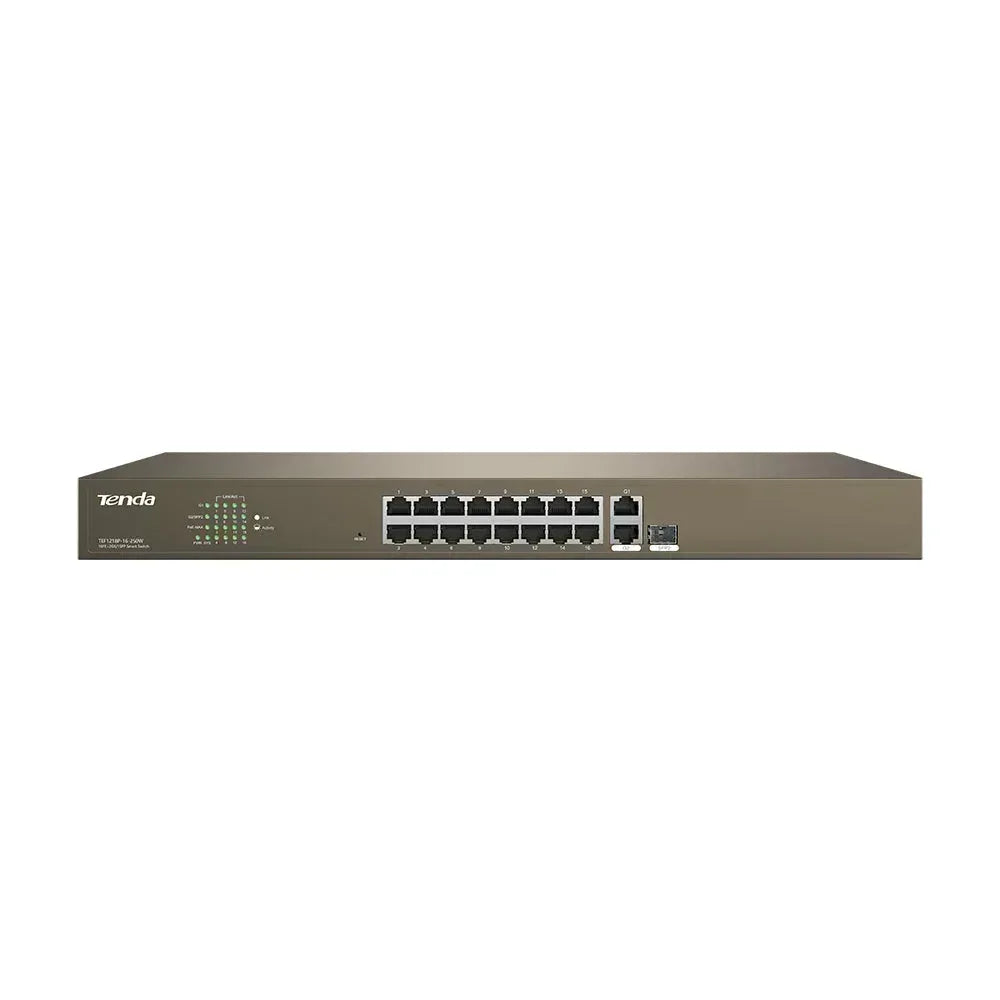 TENDA RACKMOUNT SMART SWITCH 10/100 16-PORT POE Guards On Duty Security