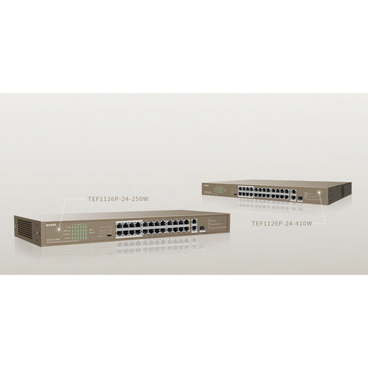 TENDA RACKMOUNT UNMANAGED SWITCH 10/100 24-PORT POE - Guards On Duty Shop & Security Guards