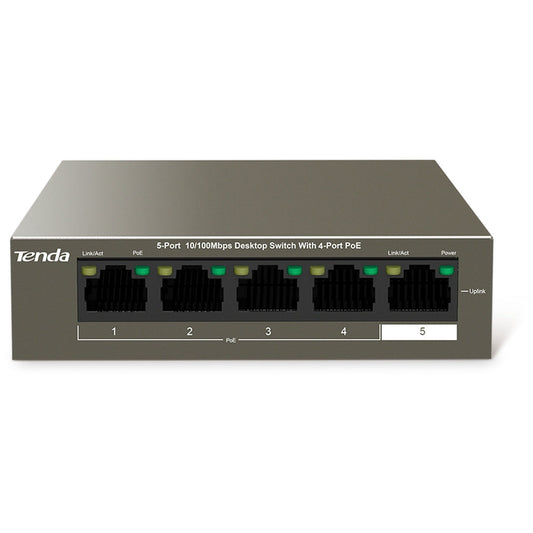 TENDA DESKTOP SWITCH 10/100 4-PORT POE - Guards On Duty Shop