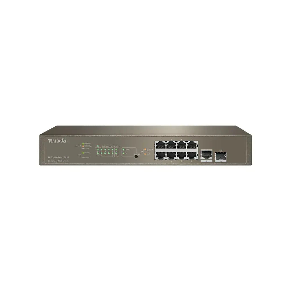 TENDA LAYER 3 MANAGED SWITCH, 8 PORT Guards On Duty Security