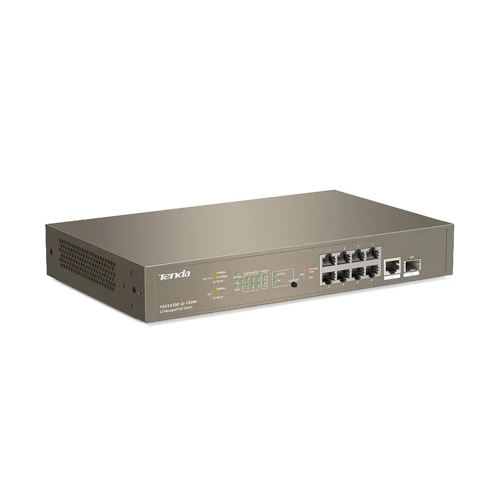 TENDA LAYER 3 MANAGED SWITCH, 8 PORT Guards On Duty Security