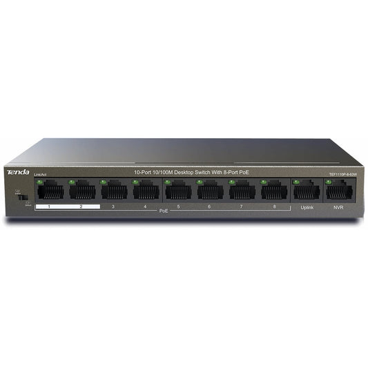 TENDA DESKTOP SWITCH 10/100 8-PORT POE - Guards On Duty Shop & Security Guards