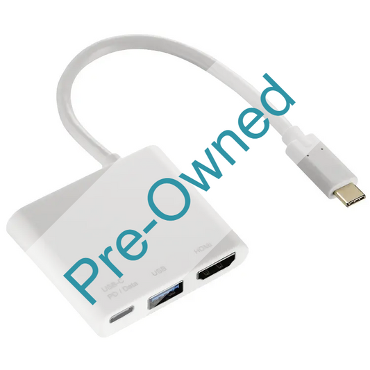 CPO HAMA USB TYPE- C 3IN1 MULTIPORT ADAPTER FOR USB 3.1 & HDMI & USB-C WHITE CPO - BOX OPENED/BOX DAMAGED - Guards On Duty Shop & Security Guards