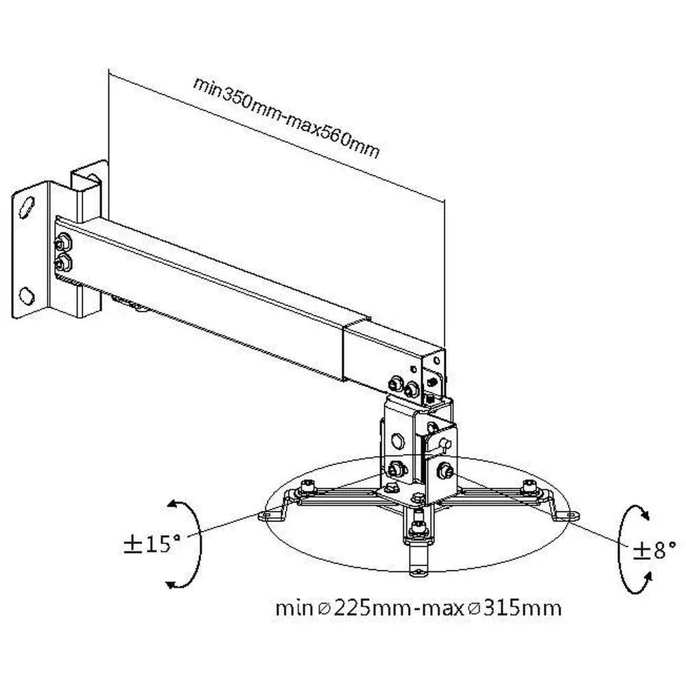 EQUIP BRACK, PROJECTOR CEILING WALL MT W Guards On Duty Security