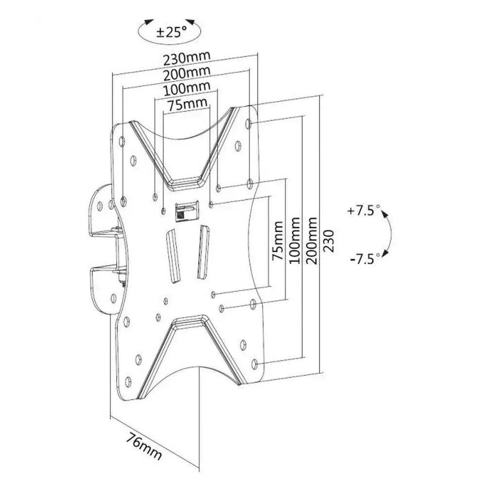 EQUIP BRACK, TV 23"-42" PIVOTING TV WALL Guards On Duty Security