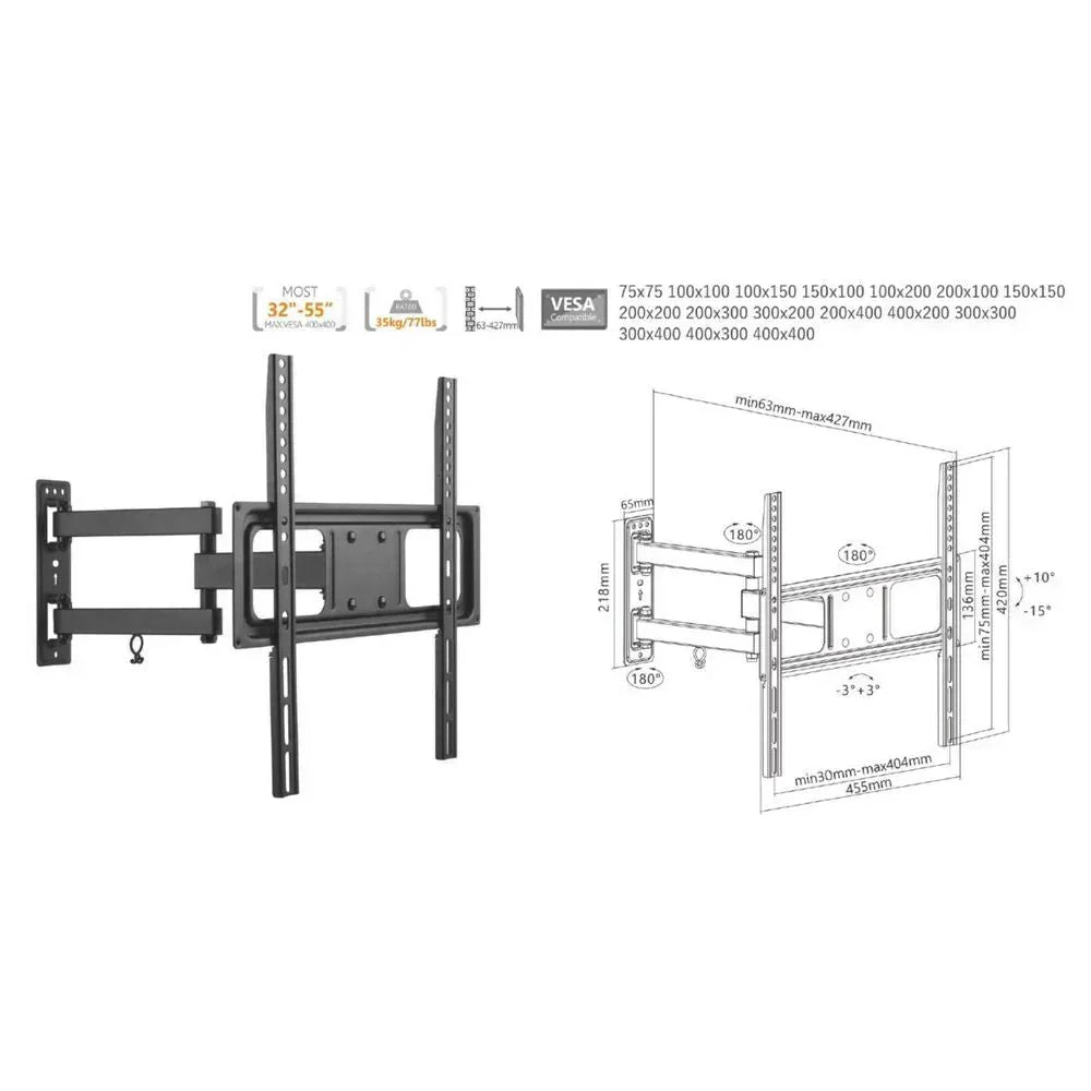 EQUIP BRACK, TV 32"-55" ARTICULATING WAL Guards On Duty Security