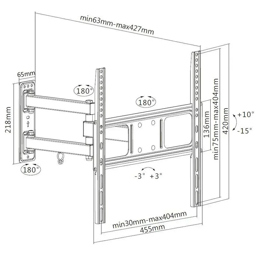 EQUIP BRACK, TV 32"-55" ARTICULATING WAL Guards On Duty Security