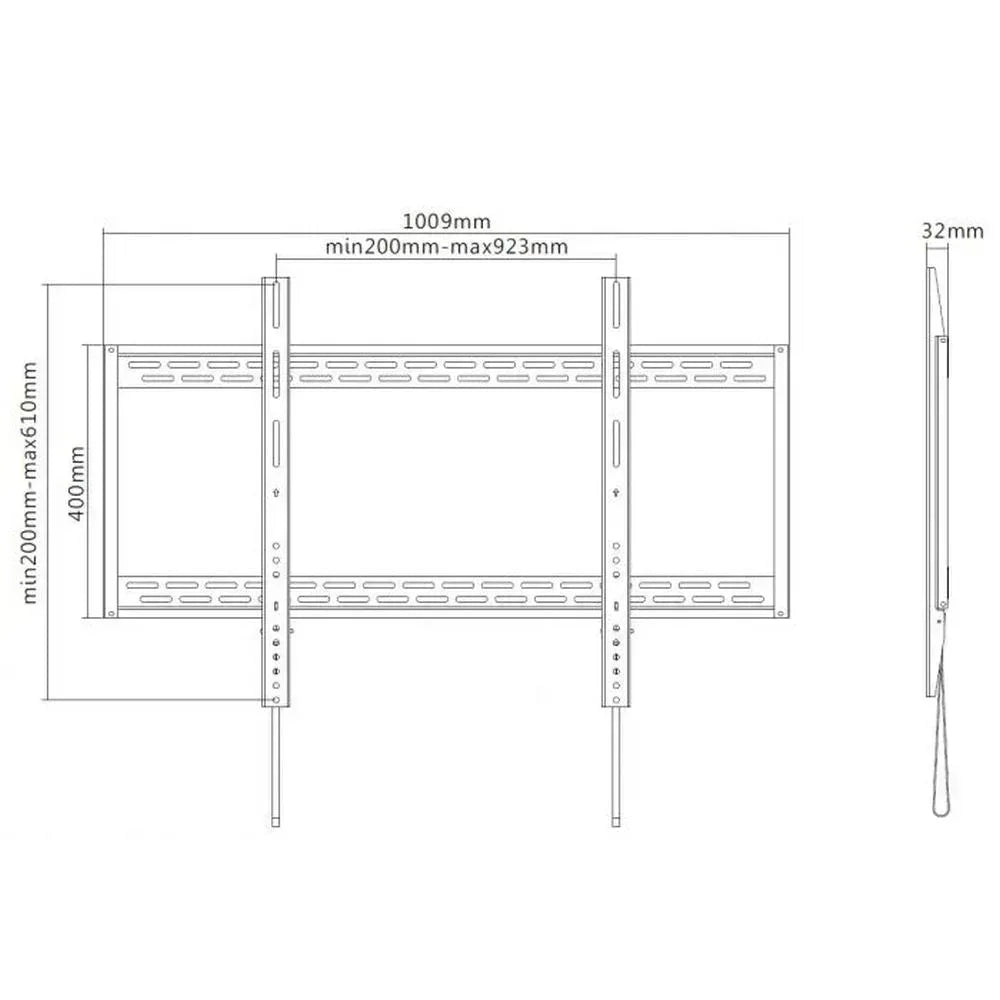 EQUIP BRACK, TV 60"-100" FIXED CURVED MT Guards On Duty Security