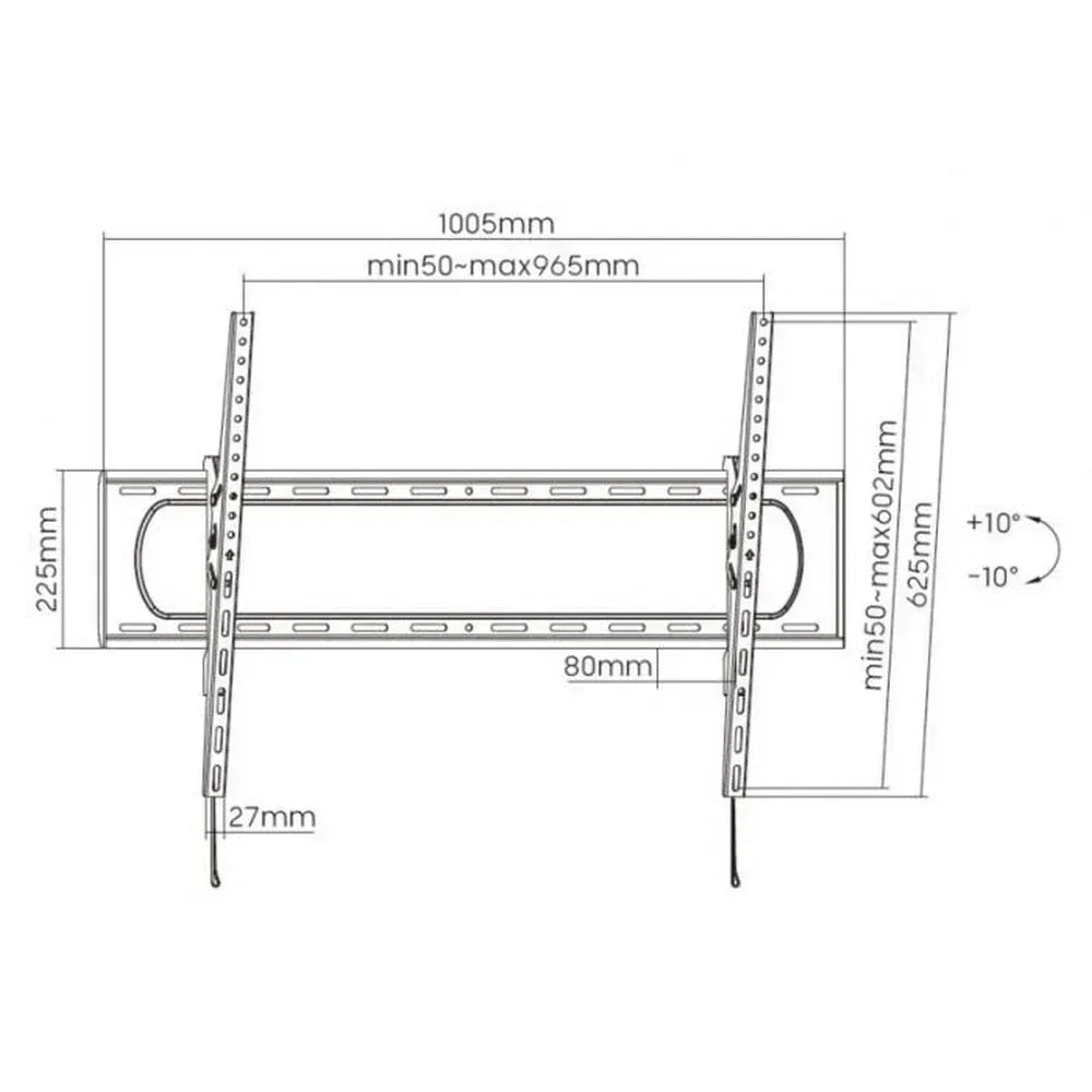 EQUIP BRACK, TV 60"-120" TILT WALL MT Guards On Duty Security