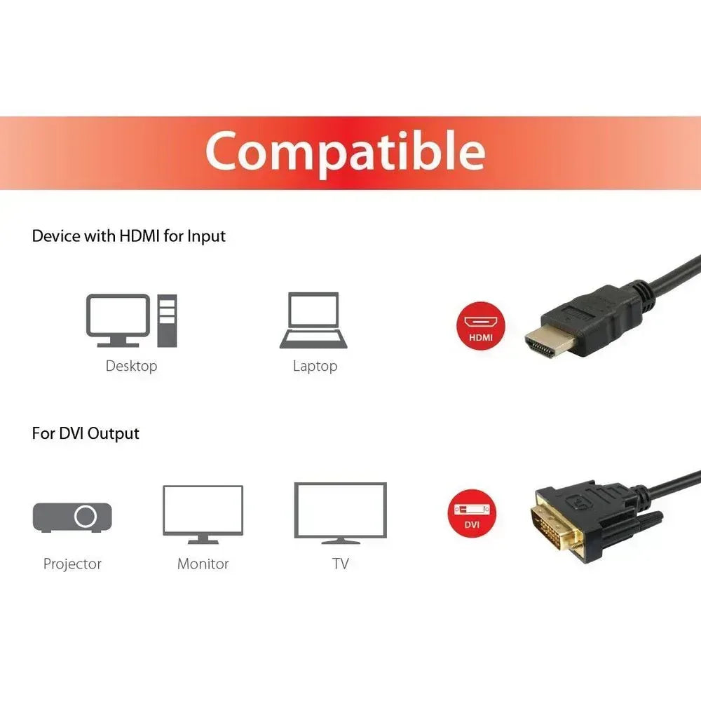 EQUIP CABLE, HDMI - DVI 3.0M BLACK Guards On Duty Security