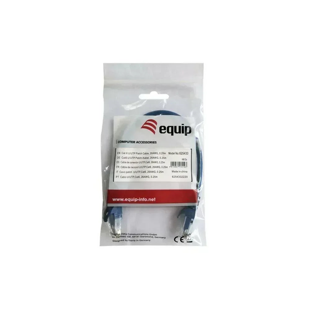 EQUIP CABLE, NET/W CAT6E PATCH 0.5M BLUE Guards On Duty Security
