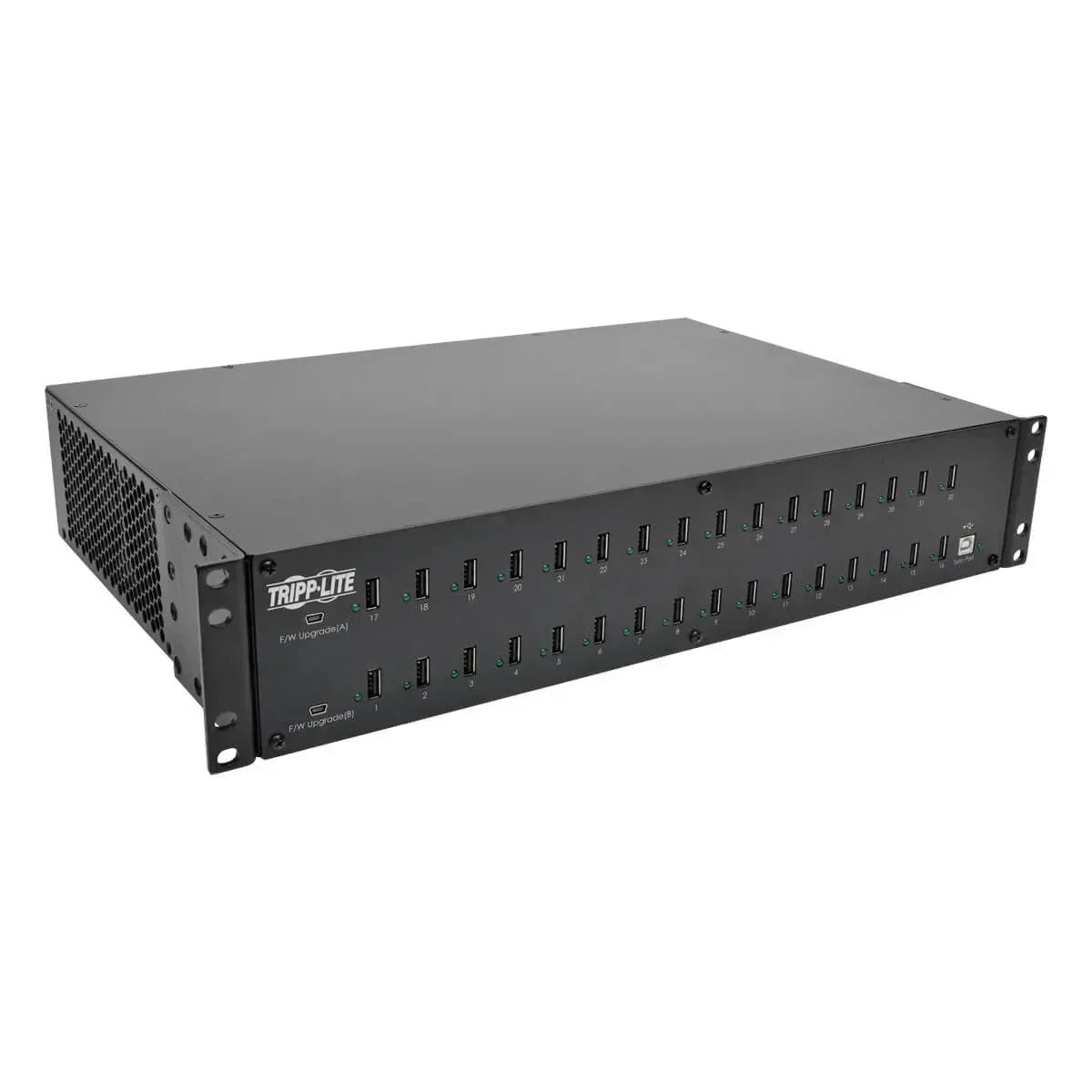 EATON 32-PORT USB CHARGING STATION WITH SYNCING, 230V, 5V 80A (400W) USB CHARGER OUTPUT, 2U RACK-MOUNT - Guards On Duty Shop & Security Guards