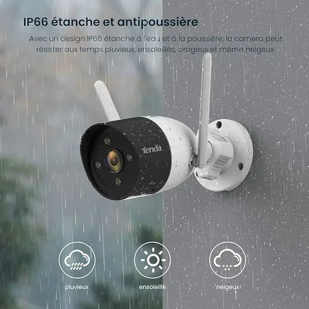 Tenda CT6-WCA 4MP 2mm Outdoor Wi-Fi Camera Guards On Duty Security