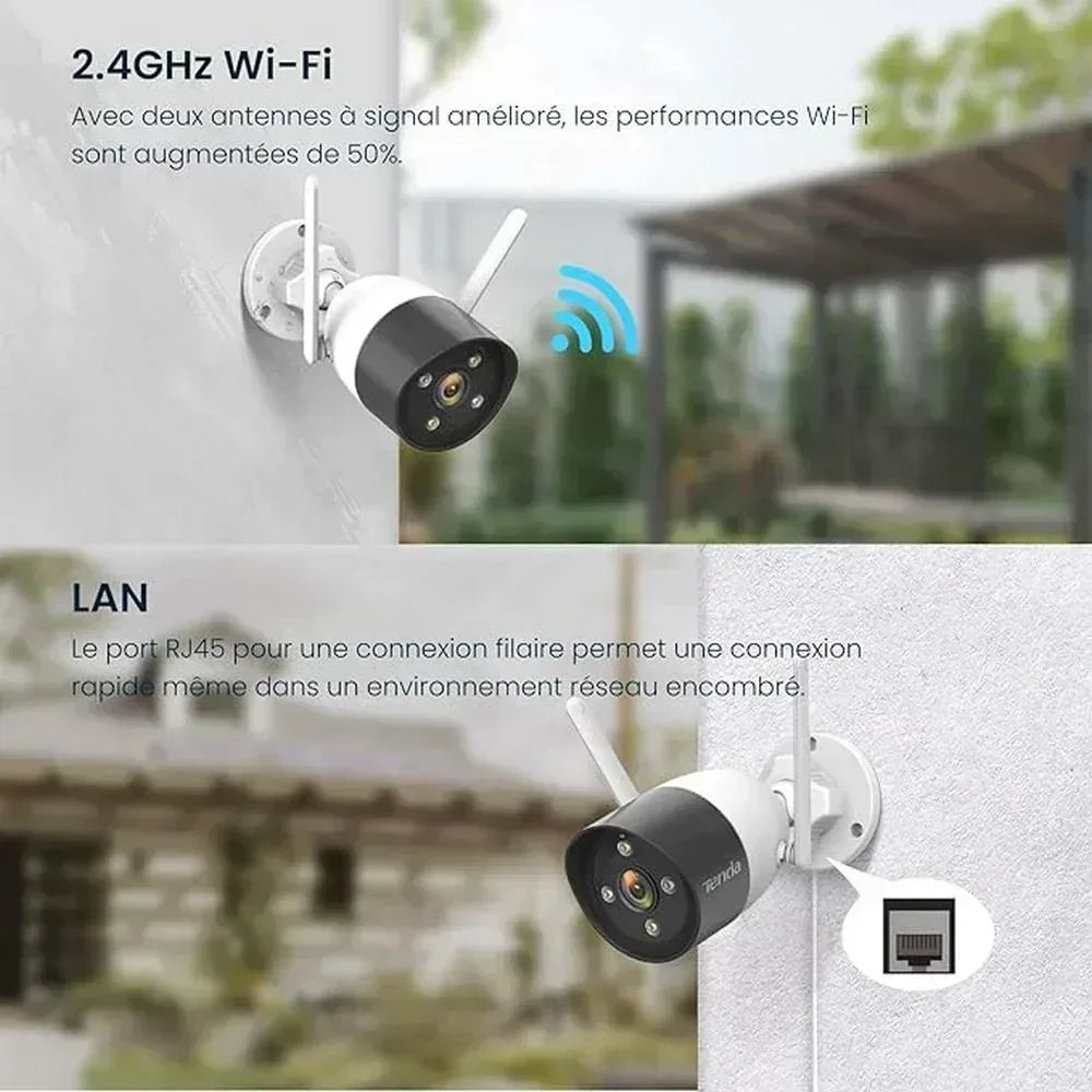 Tenda CT6-WCA 4MP 2mm Outdoor Wi-Fi Camera Guards On Duty Security