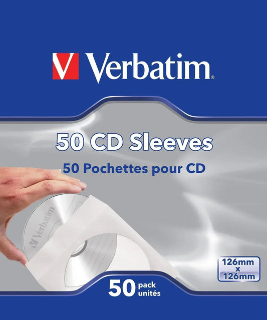 VERBATIM CD SLEEVES 50PK - Guards On Duty Shop & Security Guards