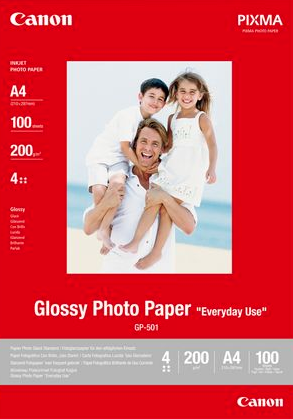 CANON GP-501- EVERYDAY USE GLOSSY, GP-501 A4 - 100 SHEETS EVERYDAY USE GLOSSY A4 - 200 GSM, 0.21MM THICK - Guards On Duty Shop & Security Guards