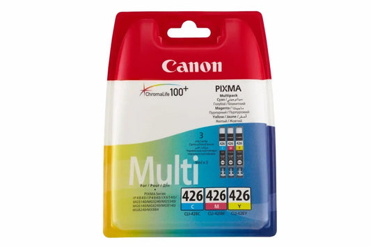 CANON-INK-CLI-426 C/M/Y MULTIPACK -IP4840/ IP4940/ MG5140/ MG5240/ MG5340/ MG6140/ MG8140- YIELD 570 - Guards On Duty Shop & Security Guards
