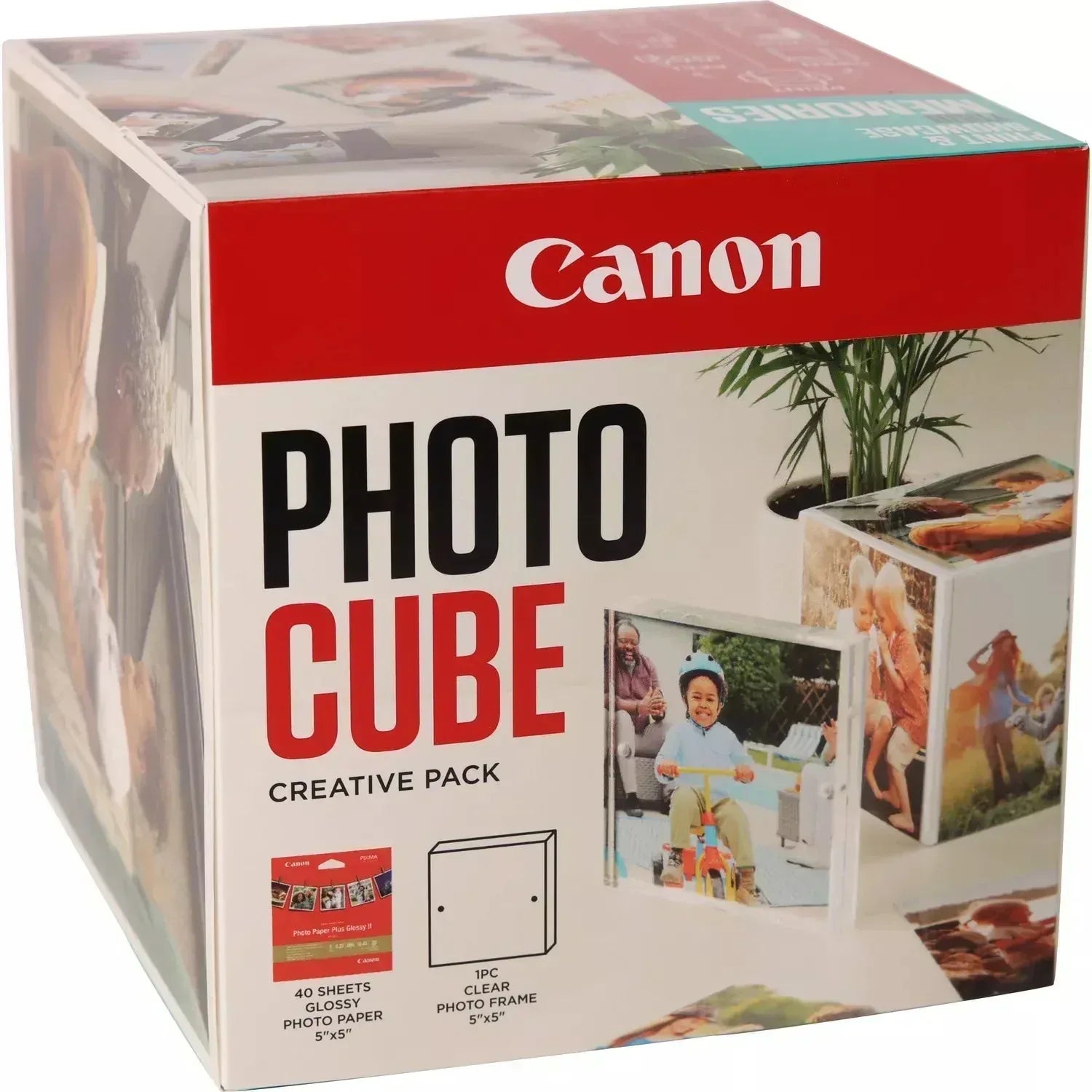 CANON PHOTO CUBE PAPER PP-201 5X5 PHOTO CUBE CP WH/BLUEINCLUDES 1 X ACRYLIC PHOTO FRAME (5X5) + 1 X PP-201 (5X5) 40 SHEETS - Guards On Duty Shop & Security Guards