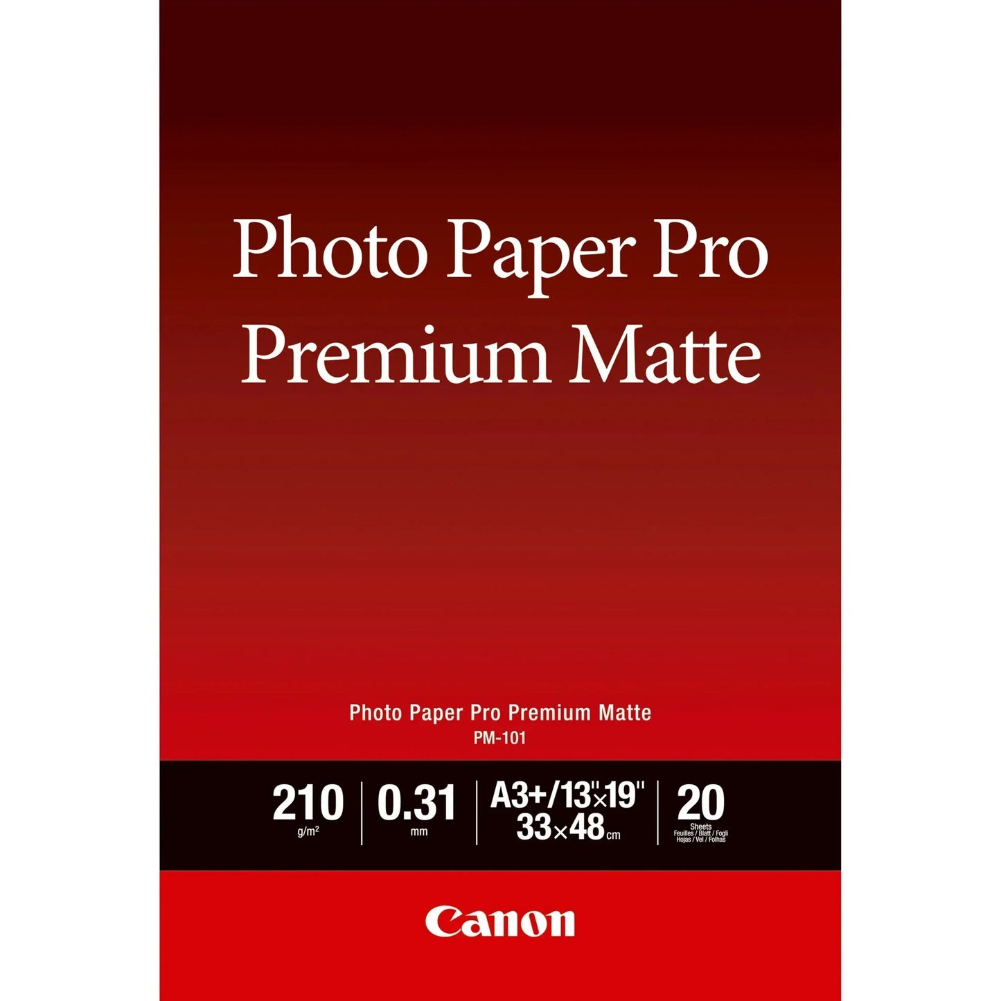 CANON PM-101- PRO PREMIUM MATT PM-101 A3+ - 20 SHEETSPRO PREMIUM MATTE A3+ - 20 SHEETS. 210 GSM, 0.31MM THICK - Guards On Duty Shop & Security Guards