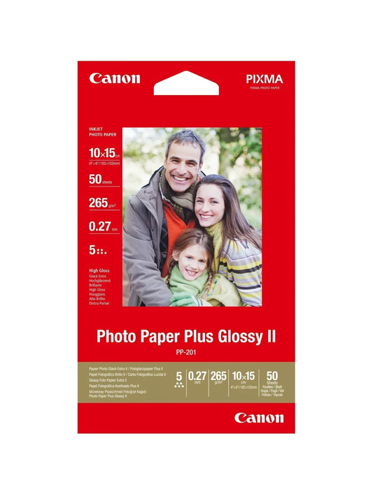 CANON PP-201-CANON PLUS GLOSSY II -PP-201 4 X 6 - 50 SHEETS - Guards On Duty Shop & Security Guards