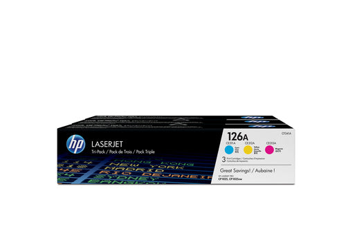 HP 126A TRIPACK TONER CARTRIDGES (CMY) - Guards On Duty Shop