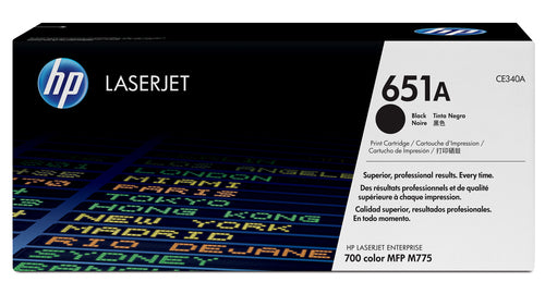 HP 651A LASEJET ENTERPRISE 700 COLOR MFP M775 SERIES BLACK PRINT TONER CARTRIDGE - Guards On Duty Shop & Security Guards