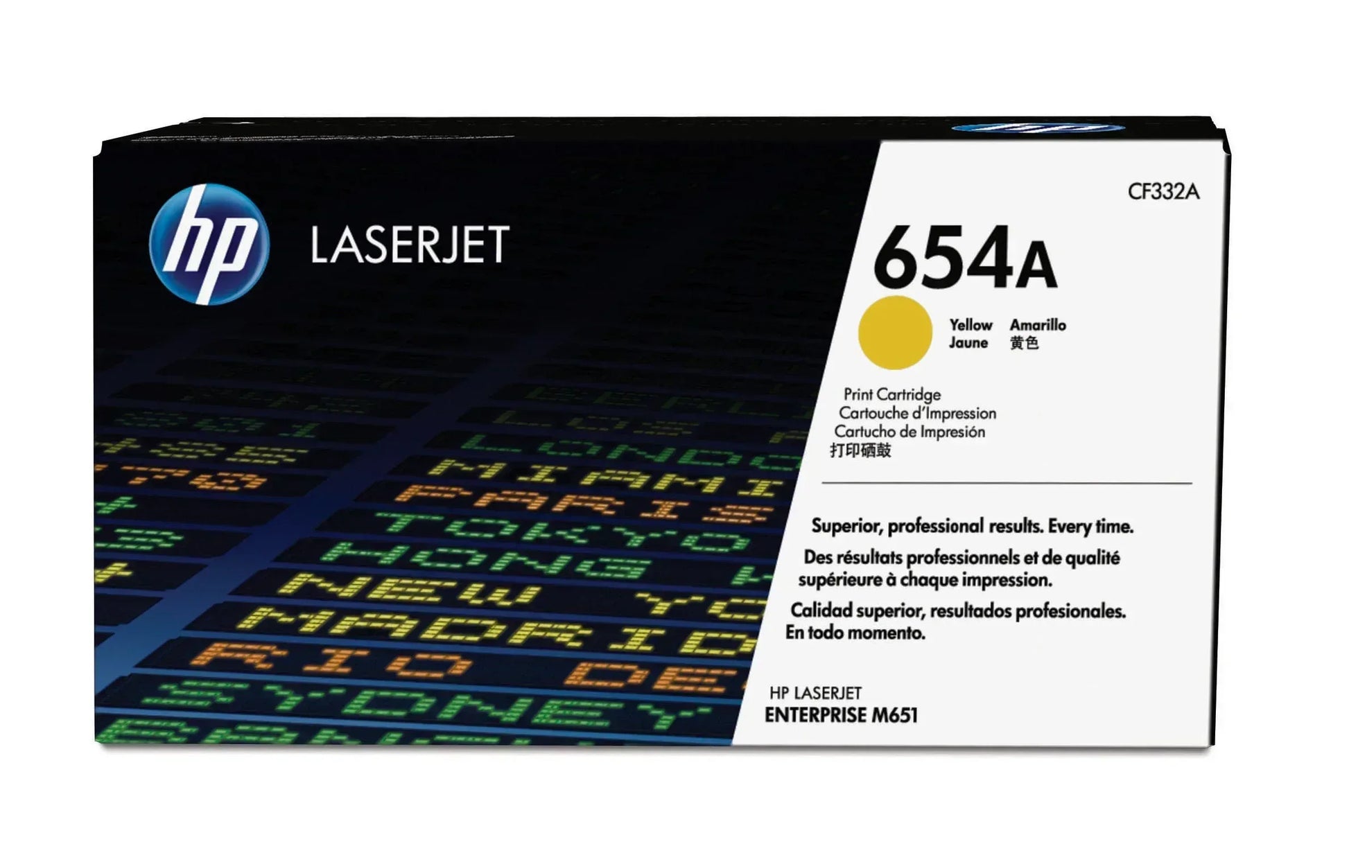 HP 654A YELLOW TONER CARTRIDGE Guards On Duty Security