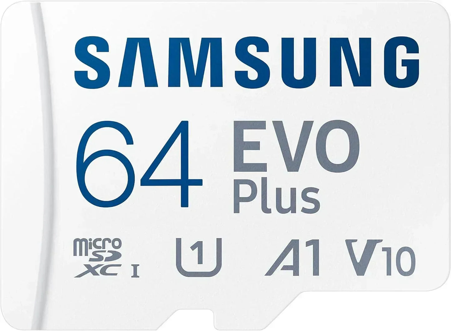 SAMSUNG EVO PLUS MICROSDXC MEMORY CARD, READ : UP TO 160MB/S WRITE : LOWER THAN READ SPEED* READ/WRITE SPEED WITH UHS-1 INTERFACE, SPEED CLASS (U1, V10, A1) 64GB 10 YEARS WARRANTY - Guards On Duty Shop & Security Guards