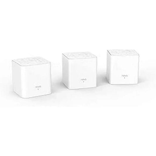 TENDA NOVA WHOLE HOME ENTRY-LEVEL WI-FI AC1200 DUALBAND 3-PACK MESH SYSTEM UPTO A MAXIMUM 6 NODES WITH CONNECTIVITY WITH MAXIMUM 30 DEVICES PER NODE