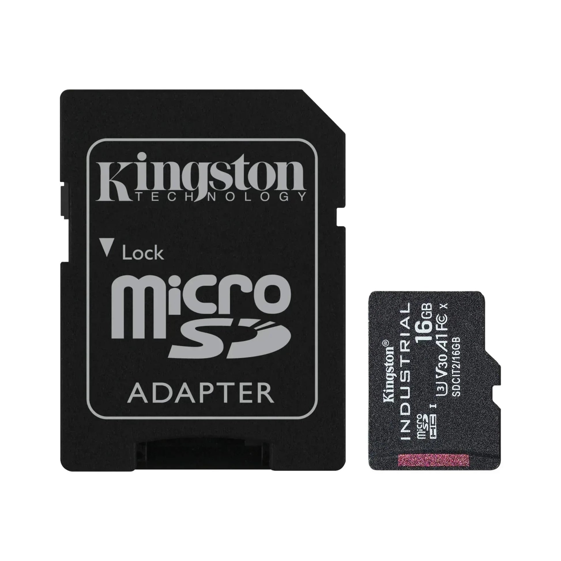 KINGSTON 16GB MICROSDHC INDUSTRIAL C10 A1 PSLC CARD + SD ADAPTER - Guards On Duty Shop & Security Guards