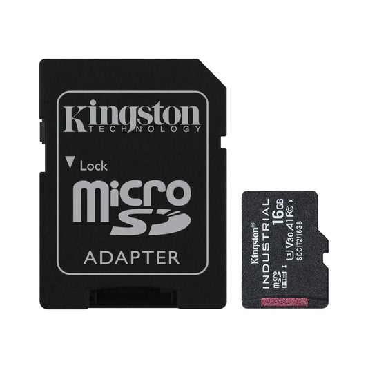 KINGSTON 16GB MICROSDHC INDUSTRIAL C10 A1 PSLC CARD + SD ADAPTER - Guards On Duty Shop & Security Guards