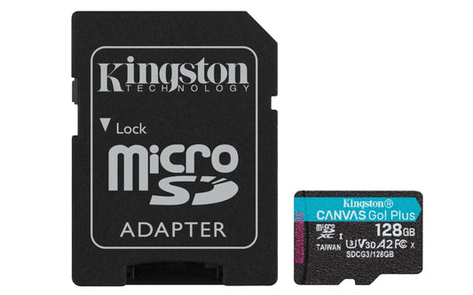 KINGSTON 128GB MICROSDXC CANVAS GO PLUS 170R A2 U3 V30 CARD + ADP Guards On Duty Security
