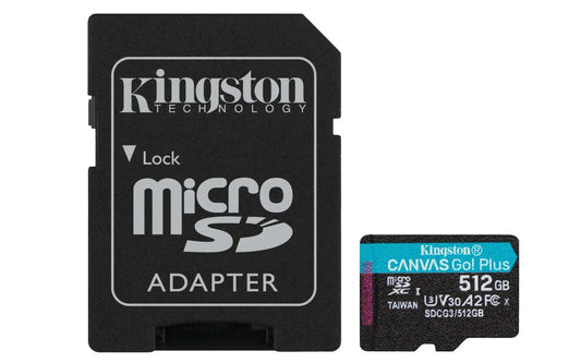 KINGSTON 512GB MICROSDXC CANVAS GO PLUS 170R A2 U3 V30 CARD + ADP Guards On Duty Security