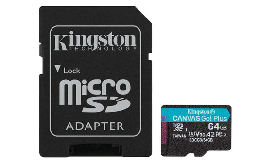 KINGSTON 64GB MICROSDXC CANVAS GO PLUS 170R A2 U3 V30 CARD + ADP Guards On Duty Security