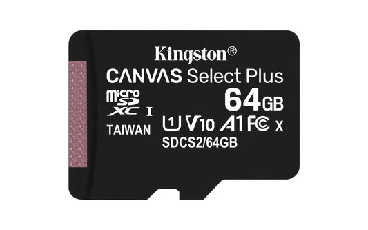 KINGSTON 64GB MICSDXC CANVAS SELECT PLUS 100R A1 C10 CARD + ADP Guards On Duty Security