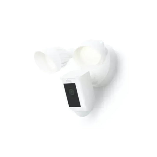 RING - FLOODLIGHT CAMERA WIRED PLUS - WHITE - MEA Guards On Duty Security