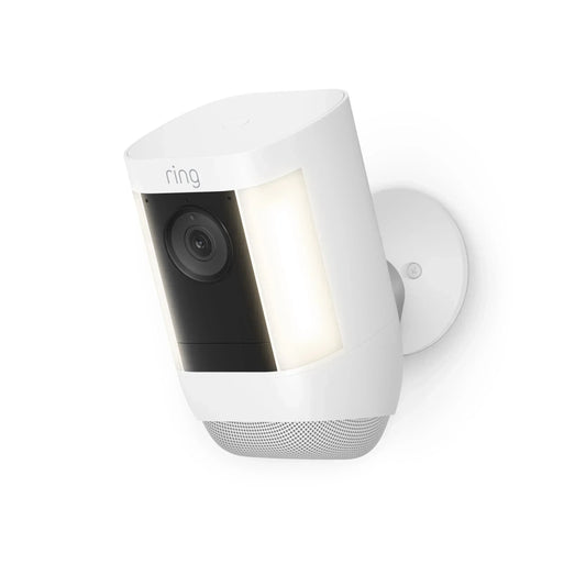 RING SPOTLIGHT CAMERA PLUS BATTERY (2 PACK) WHITE - Guards On Duty Shop & Security Guards